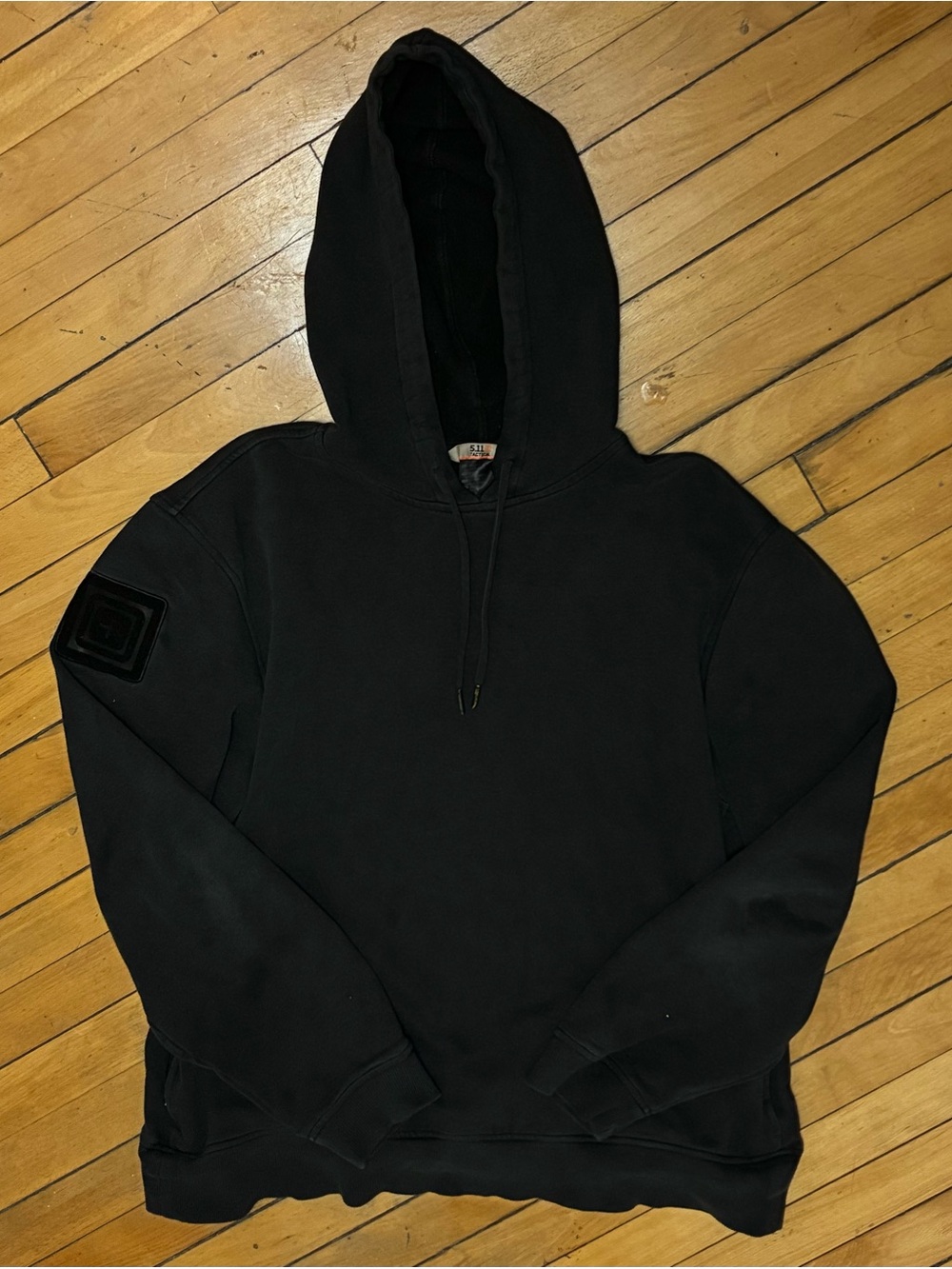 5.11 Tactical Black Hooded Sweatshirt with Drawstring